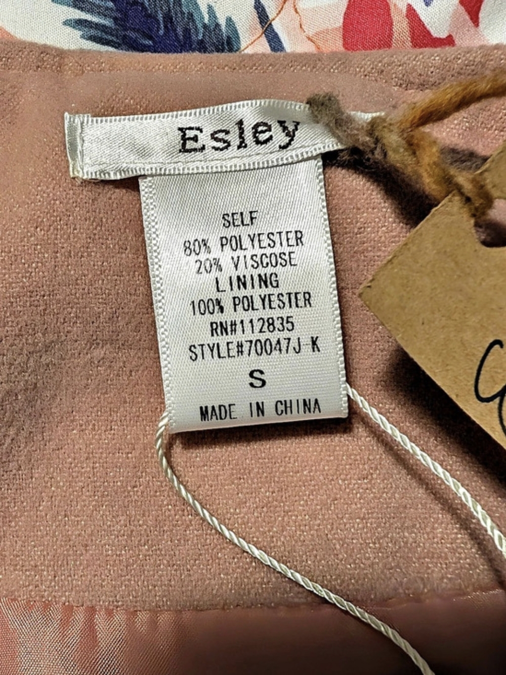 Esley Womens Chic Small Pink Pea Coat Size Small NWT - Picture 4 of 9